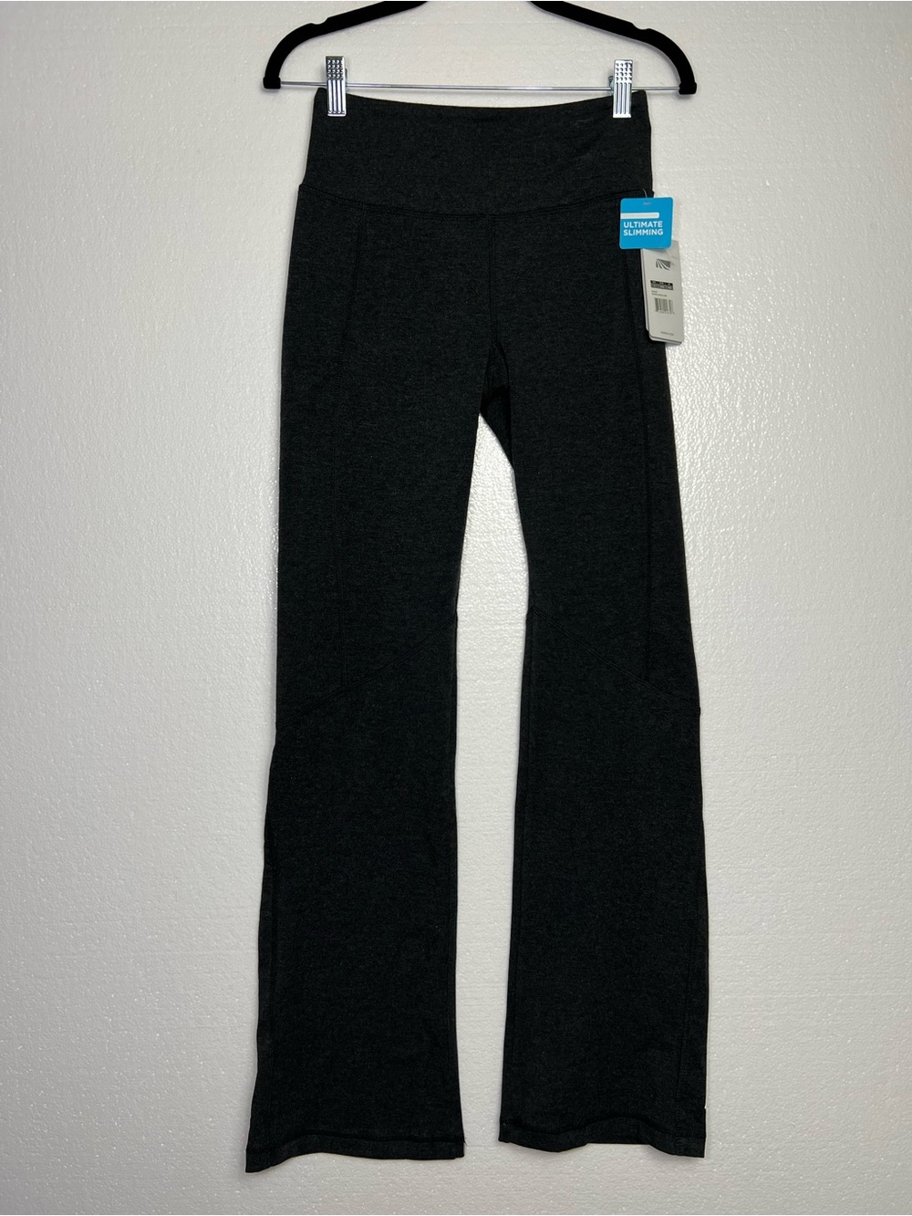 Marika shape enhancing charcoal grey flare leggings size S NWT
